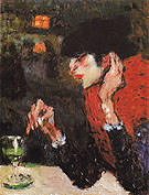 The Absinthe Drinker 1901 - Pablo Picasso reproduction oil painting