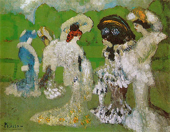 Woman Chatting at the Races 1901 - Pablo Picasso reproduction oil painting