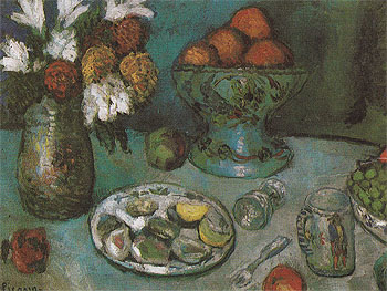 Still Life The Dessert 1901 - Pablo Picasso reproduction oil painting