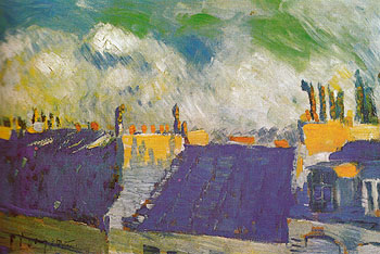 The Blue Roofs 1901 - Pablo Picasso reproduction oil painting