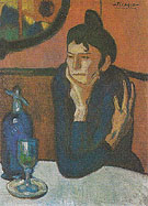 The Absinthe Drinker 85 1901 - Pablo Picasso reproduction oil painting