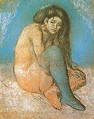 Nude with Crossed Legs 1903 - Pablo Picasso reproduction oil painting
