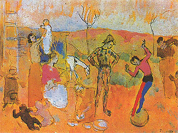 Circus Family The Tumblers 1905 - Pablo Picasso reproduction oil painting