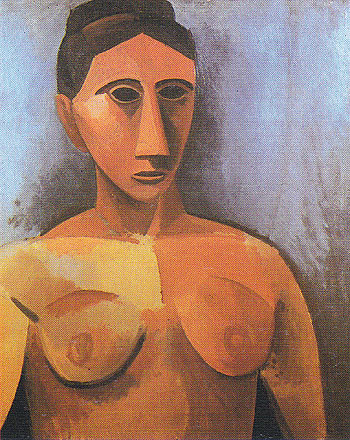Bust of a Woman 1908 - Pablo Picasso reproduction oil painting