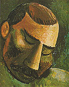 Head of a Man B 1908 - Pablo Picasso reproduction oil painting