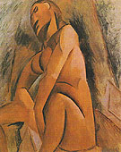 Seated Nude 1908 - Pablo Picasso reproduction oil painting