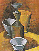 Pitcher and Three Bowls 1908 - Pablo Picasso