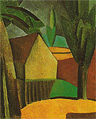 House in a Garden 1908 - Pablo Picasso reproduction oil painting
