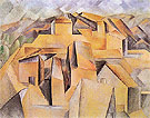 Houses on the Hill 1909 - Pablo Picasso reproduction oil painting