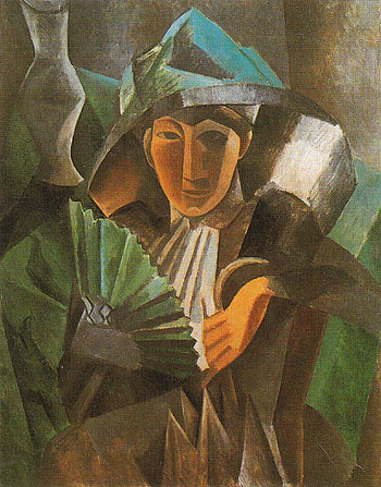 Woman with Fan 1909 - Pablo Picasso reproduction oil painting