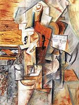 Violin Jolie Eva 1912 - Pablo Picasso reproduction oil painting