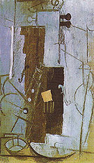 Violin and Clarinet 1913 - Pablo Picasso reproduction oil painting