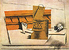 Pipe Bottle of Bass Dice 1914 - Pablo Picasso