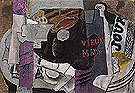Ham Glass Bottle of Vieux Marc Newspaper 1914 - Pablo Picasso