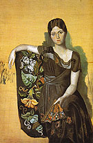 Portrait of Olga in an Armchair 1917 - Pablo Picasso reproduction oil painting