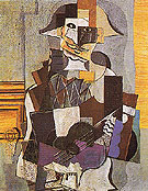 Harlequin Playing at a Guitar 1918 - Pablo Picasso