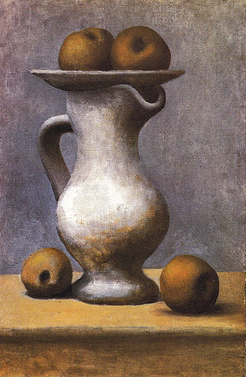 Still Life with Pitcher and Apples 1919 - Pablo Picasso reproduction oil painting