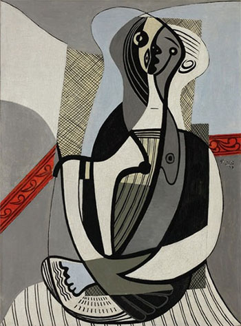 Seated Woman c1926 - Pablo Picasso reproduction oil painting