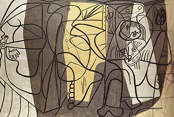 The Artist and his Model 1926 - Pablo Picasso reproduction oil painting