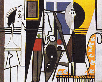 The Artist and his Model 1928 - Pablo Picasso reproduction oil painting