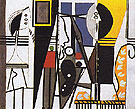 The Artist and his Model 1928 - Pablo Picasso reproduction oil painting