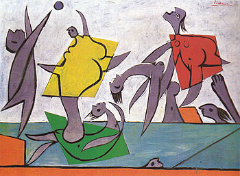 Beach Game and Rescue 1932 - Pablo Picasso reproduction oil painting