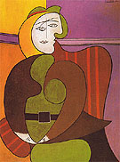 The Red Armchair 1931 - Pablo Picasso reproduction oil painting