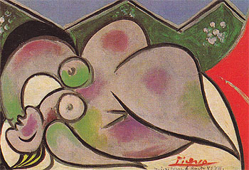 Reclining Nude A 1932 - Pablo Picasso reproduction oil painting