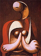 Seated Woman in a Red Armchair 1932 - Pablo Picasso