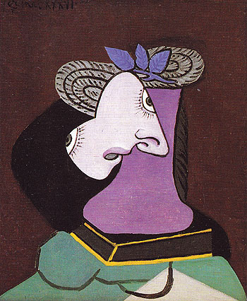Lady in a Straw Hat 1936 - Pablo Picasso reproduction oil painting