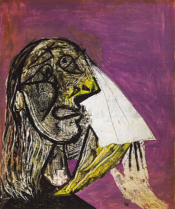 Weeping Woman 1937 - Pablo Picasso reproduction oil painting