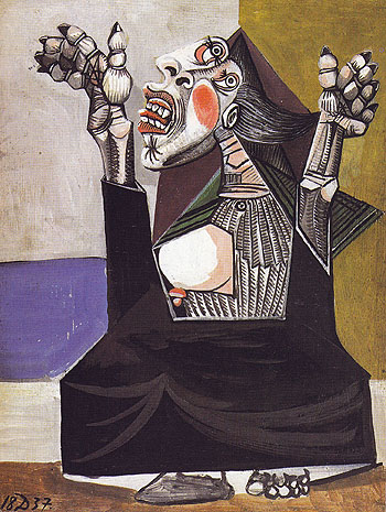 Woman Crying 1937 - Pablo Picasso reproduction oil painting