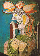 Seated Woman 1938 - Pablo Picasso reproduction oil painting