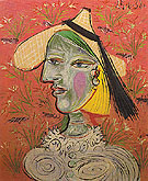 Woman in a Straw Hat 1938 - Pablo Picasso