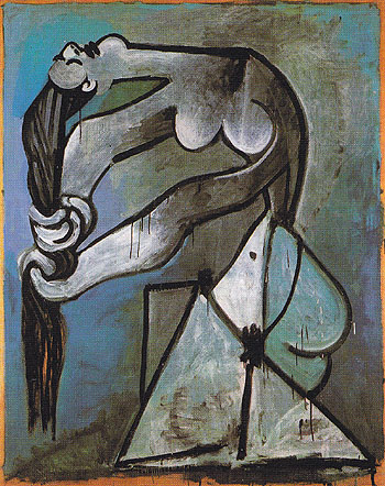 Nude Wringing Her Hair 1952 - Pablo Picasso reproduction oil painting