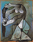 Nude Wringing Her Hair 1952 - Pablo Picasso reproduction oil painting