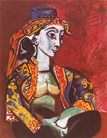 Jacqueline in Turkish Costume 1953 - Pablo Picasso reproduction oil painting