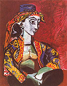 Jacqueline in Turkish Costume 1953 - Pablo Picasso reproduction oil painting