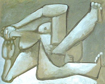 Reclining Woman 1954 - Pablo Picasso reproduction oil painting