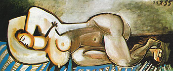 Great Reclining Nude with Crossed Arms2 1955 - Pablo Picasso reproduction oil painting