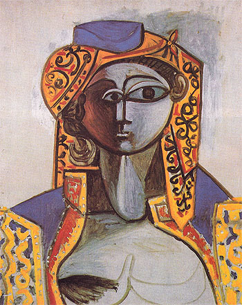 Jacqueline in Turkish Costume 1955 - Pablo Picasso reproduction oil painting
