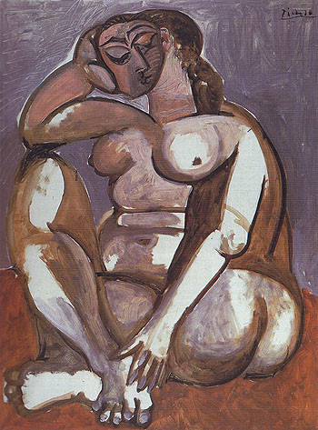 Seated Nude 1956 - Pablo Picasso reproduction oil painting