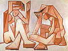 Two Women on the Beach 1956 - Pablo Picasso reproduction oil painting