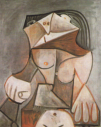 Seated Nude B 1959 - Pablo Picasso reproduction oil painting