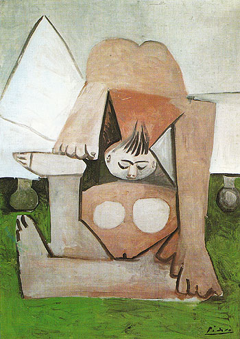 Nude on a Sofa 1960 - Pablo Picasso reproduction oil painting