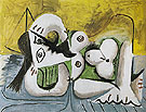 Reclining Nude on a Blue Divan 1960 - Pablo Picasso reproduction oil painting