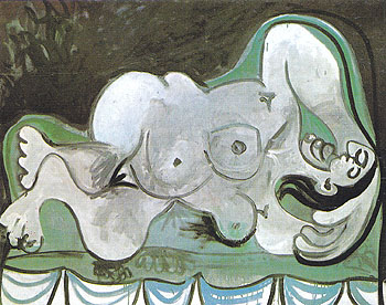 Reclining Nude 1961 - Pablo Picasso reproduction oil painting