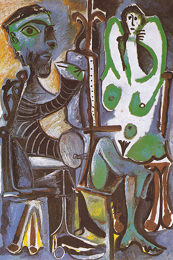 The Artist and His Model 1963 - Pablo Picasso reproduction oil painting