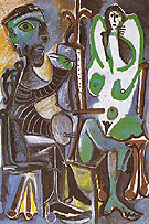 The Artist and His Model 1963 - Pablo Picasso reproduction oil painting