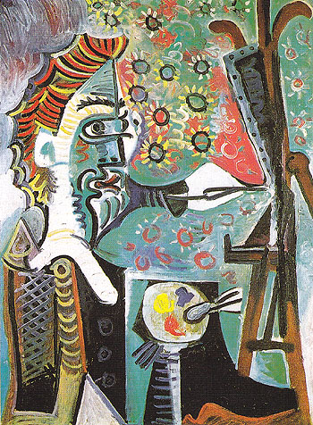 The Artist 1963 - Pablo Picasso reproduction oil painting